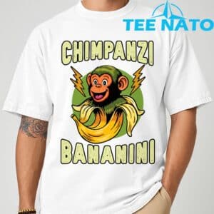 Funny Monkey Chimpanzini Bananini Italian Brainrot Meme T Shirt 3