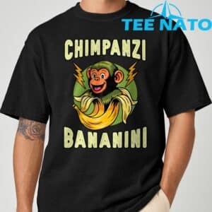 Funny Monkey Chimpanzini Bananini Italian Brainrot Meme T Shirt 4
