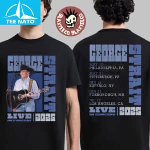 George Strait Live In Concert 2025 Photo With Stadium Tour Dates Shirt