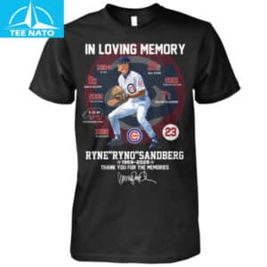 In Loving Memory Ryne Ryno Sandberg 1959 2025 Chicago Cubs Baseball Stats Shirt