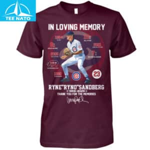 In Loving Memory Ryne Ryno Sandberg 1959 2025 Chicago Cubs Baseball Stats Shirt3