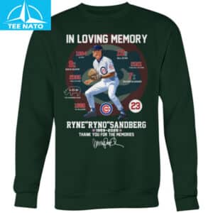 In Loving Memory Ryne Ryno Sandberg 1959 2025 Chicago Cubs Baseball Stats Shirt6
