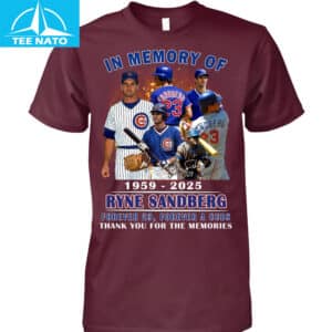 In Memory of Ryne Sandberg 1959 2025 Forever 23 Chicago Cubs Baseball Shirt4