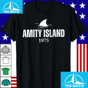 Jaws Amity Island 1975 Clear Skies Gentle Surf Warm Water White Shirt