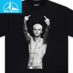 Justin Bieber Middle Fingers Up Graphic Shirt 12 Justin Bieber Middle Fingers Up Graphic Shirt