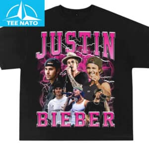 Justin Bieber Pink Lightning Photo Collage Shirt 12 Justin Bieber Pink Lightning Photo Collage Shirt