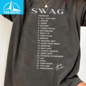 Justin Bieber SWAG Tracklist Shirt 12 Justin Bieber SWAG Tracklist Shirt