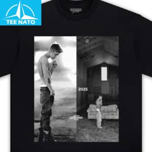 Justin Bieber Then and Now 2013-2025 Shirt 12 Justin Bieber Then and Now 2013 2025 Shirt