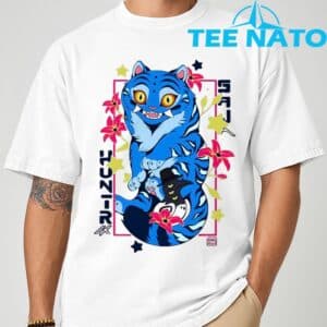 Kpop Demon Saja Huntrix Blue Tiger And Bird T Shirt 1