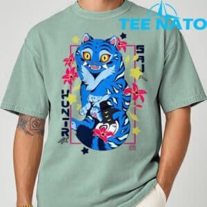 Kpop Demon Saja Huntrix Blue Tiger And Bird T Shirt 3