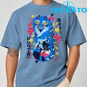 Kpop Demon Saja Huntrix Blue Tiger And Bird T Shirt 4