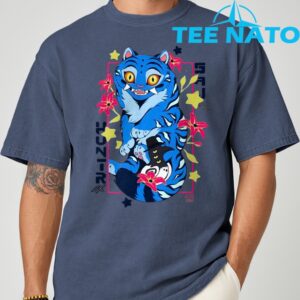 Kpop Demon Saja Huntrix Blue Tiger And Bird T Shirt 5
