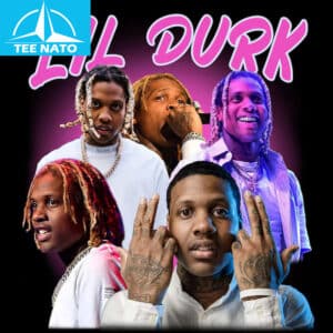 Lil Durk Rapper Photo Collage Graphic Shirt