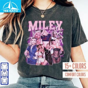 Miley Cyrus Singer 90s Retro Shirt