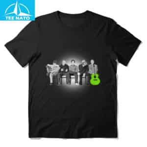 Oasis Band Bench Green Guitar Shirt3