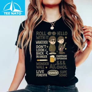 Oasis Band Britpop Music Song Titles Shirt