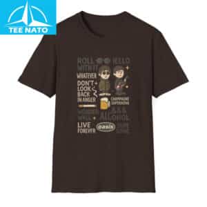 Oasis Band Britpop Music Song Titles Shirt6