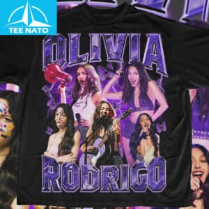Olivia Rodrigo Vintage Style Pop Music Collage Shirt