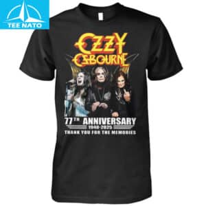 Ozzy Osbourne 77th Anniversary 1948 2025 Thank You For The Memories Fan Shirt