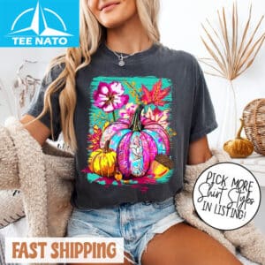 Preppy Floral Fall Pumpkin Shirt 12 Preppy Floral Fall Pumpkin Shirt