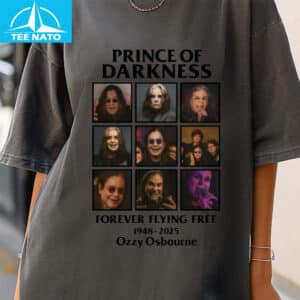 Prince of Darkness Forever Flying Free 1948 2025 Ozzy Osbourne Shirt2