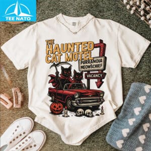 Retro Halloween Haunted Cat Motel Shirt 14 Retro Halloween Haunted Cat Motel Shirt