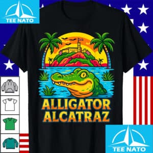 Retro Vintage Alligator Alcatraz Everglades Florida American Shirt