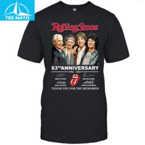 Rolling Stones 63rd Anniversary 1962 2025 Band Members Signatures Shirt