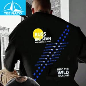 Russ Big Sean Sabrina Claudio Into The Wild Tour 2025 Shirt 12 Russ Big Sean Sabrina Claudio Into The Wild Tour 2025 Shirt