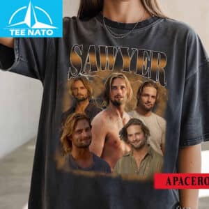 Sawyer Lost TV Series Vintage Style Character Shirt1