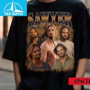 Sawyer Lost TV Series Vintage Style Character Shirt2