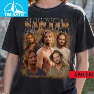 Sawyer Lost TV Series Vintage Style Character Shirt3
