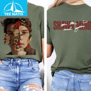 Shawn Mendes Read Your Mind Floral Face Graphic Shirt1