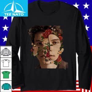 Shawn Mendes Read Your Mind Floral Face Graphic Shirt2