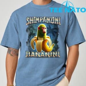 Shimpanzini Bananini Monkey Banana Meme Italian Brainrot T Shirt 1