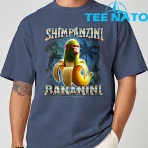Shimpanzini Bananini Monkey Banana Meme Italian Brainrot T Shirt 2