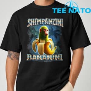 Shimpanzini Bananini Monkey Banana Meme Italian Brainrot T Shirt 6