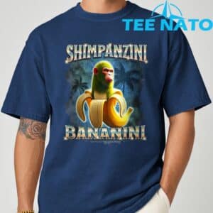 Shimpanzini Bananini Monkey Banana Meme Italian Brainrot T Shirt 9