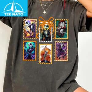 Skeleton Postage Stamp Halloween Shirt