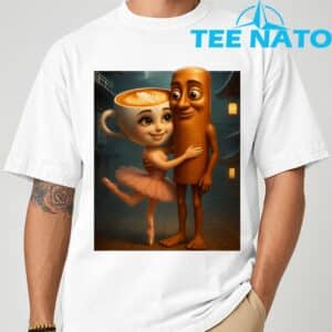 Tung Tung Sahur Loves Ballerina Cappuccina Italian Brainrot T Shirt 1