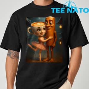 Tung Tung Sahur Loves Ballerina Cappuccina Italian Brainrot T Shirt 2