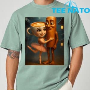 Tung Tung Sahur Loves Ballerina Cappuccina Italian Brainrot T Shirt 3