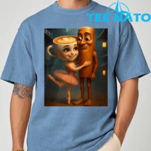 Tung Tung Sahur Loves Ballerina Cappuccina Italian Brainrot T Shirt 4