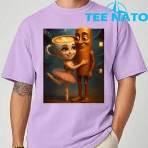 Tung Tung Sahur Loves Ballerina Cappuccina Italian Brainrot T Shirt 6