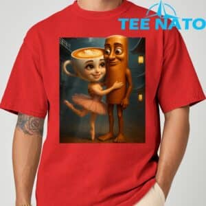 Tung Tung Sahur Loves Ballerina Cappuccina Italian Brainrot T Shirt 8