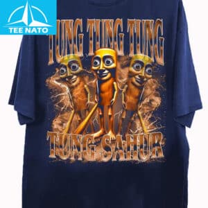 Tung Tung Tung Sahur Cartoon Character Black Shirt1