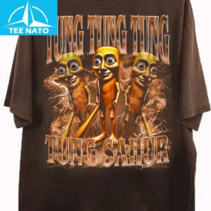 Tung Tung Tung Sahur Cartoon Character Black Shirt2