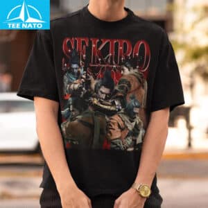 Vintage Sekiro Wolf One-Armed Shinobi Gaming Shirt 14 Vintage Sekiro Wolf One Armed Shinobi Gaming Shirt