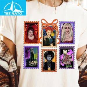 Witchy Stamp Style Halloween Shirt