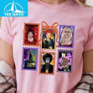 Witchy Stamp Style Halloween Shirt2